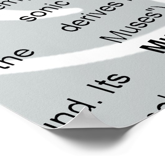 g-クレフ、 音符記号による音楽の定義 ポスター (角)