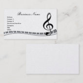 G-クレフ、 音符記号&ミュージックノート 名刺 (正面/裏面)