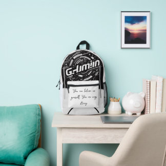 G.スタイリッシュ HAMINブランドの特別なバッグ。 プリントバックパック