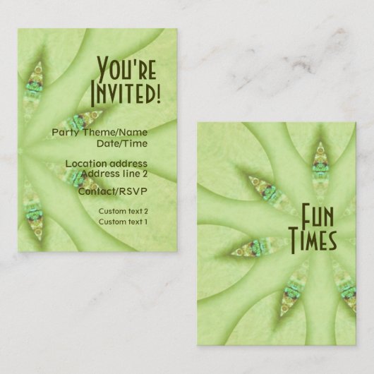 G-パーティー招待状カード エンクロージャーカード (正面/裏面)