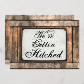 G.ヒッチ木材素朴結婚式招待状 招待状 (正面/裏面)