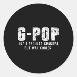 G-ポップ・アートのおじいちゃんのようにクールしかGpop ラウンドシール