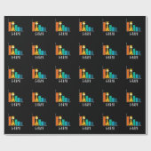 G – ラフおもしろいグラフPun Dark BG ラッピングペーパー (フラット)