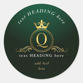 G – レターモノグラムラウンドステッカー ラウンドシール