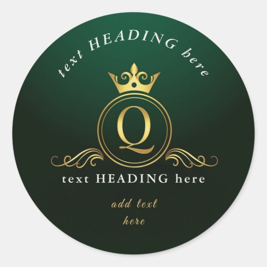 G – レターモノグラムラウンドステッカー ラウンドシール (正面)