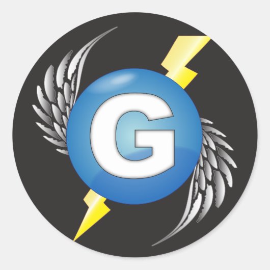 "G"ロゴシール ラウンドシール (正面)