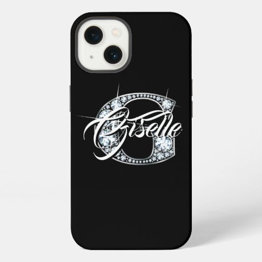 G 偽ダイヤモンドの輝きモノグラム iPhoneケース (裏面)