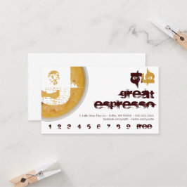 G -大文字の泡立ったコーヒーカップのロイヤリティの穿孔器 ロイヤリティカード