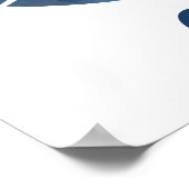 "G"恐竜の水彩青い子供の名前のポスター ポスター (角)