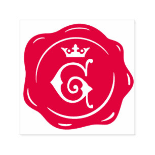 G -旧式なワックスのシールのゴシック様式王冠の大文字 セルフインキングスタンプ