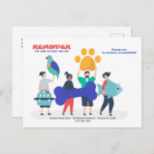 G.獣医へ行くアポイントメントの絵はがき ポストカード (正面/裏面)