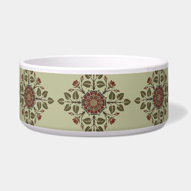 G.A. Audsley Art Nouveau Rose Floral Pattern ボウル (正面)