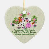 G.B.ショウVegetarianの引用文 セラミックオーナメント (裏面)