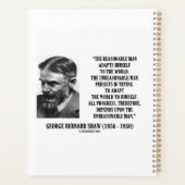 G.B.ショーの進歩は理不尽な男にかかっている プランナー手帳 (裏面)