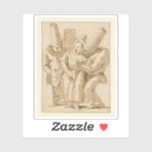 G.B.ティエポロ – パンチネロス女性に接近 シール (シート)