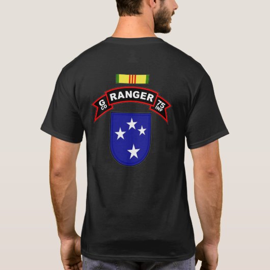 G Coの第75歩兵-レーンジャー- Americalのワイシャツ Tシャツ (裏面)