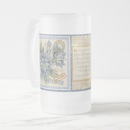 G Creation Officeの花 フロストグラスビールジョッキ (正面左)