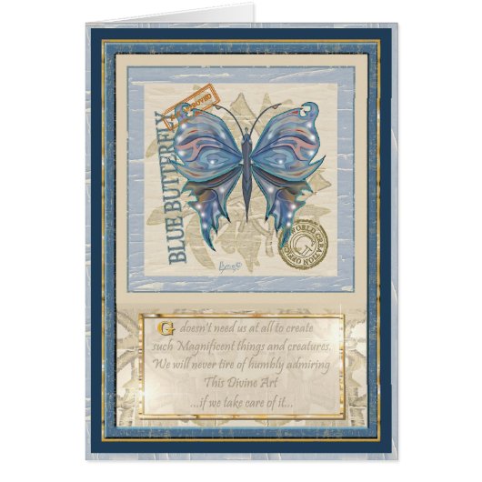 G Creation Officeバタフライ空白のカード (正面)