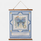 G Creation Officeブルーバタフライ 吊り下げ型タペストリー (正面)