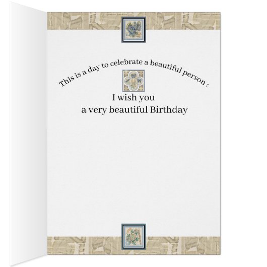 G Creation Office蝶の誕生日カード (内側 (右))