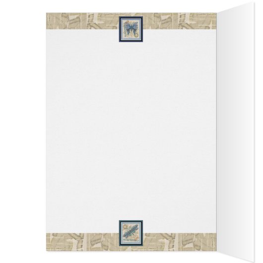 G Creation Office青い花誕生日カード (内側 (左))