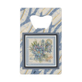 G Creation Office青い花 クレジットカード栓抜き (正面)