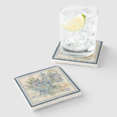 G Creation Office青い花 ストーンコースター (横)