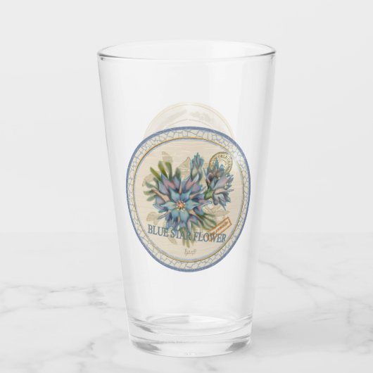 G Creation Office青い花 タンブラーグラス (正面)