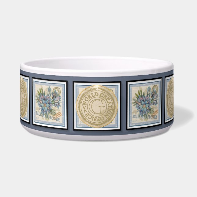 G Creation Office青い花 ボウル (正面)