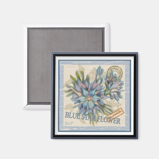 G Creation Office青い花 マグネット (正面/裏面)