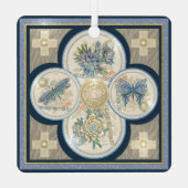 G Creation Office青い花 メタルオーナメント (裏面)