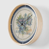 G Creation Office青い花 壁時計 (傾斜)