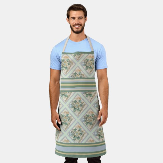 G Creation Office黄色い花 エプロン (着用した状態)