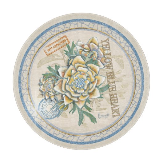 G Creation Office黄色い花 カッティングボード (正面)