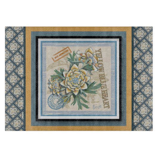 G Creation Office黄色い花 カッティングボード (正面)