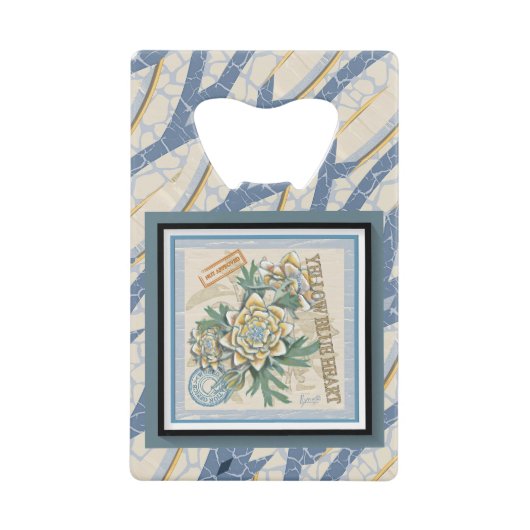 G Creation Office黄色い花 クレジットカード栓抜き (正面)