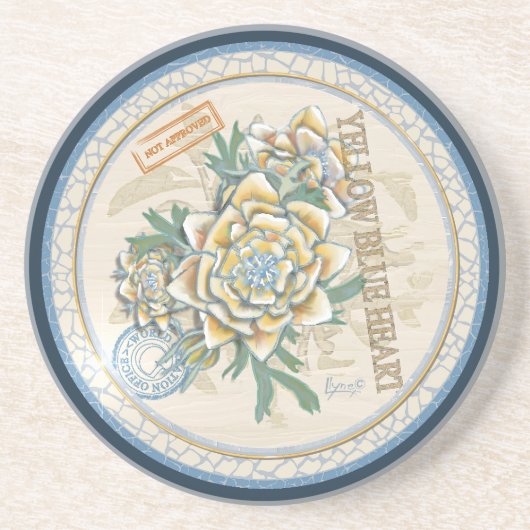 G Creation Office黄色い花 コースター (正面)