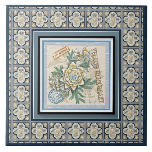 G Creation Office黄色い花 タイル (正面)