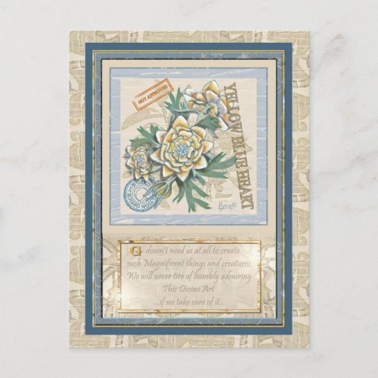 G Creation Office黄色い花 ポストカード (正面)