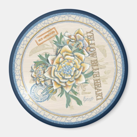 G Creation Office黄色い花 マグネット (正面)