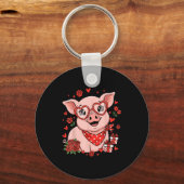 G Cute Farm Animal Sungles Heart Love Valentine  キーホルダー (正面)