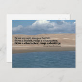 G.D.ボーダー感動的マン引用文「行為を行う」 ポストカード (正面/裏面)