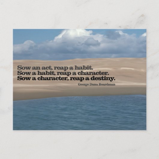 G.D.ボーダー感動的マン引用文「行為を行う」 ポストカード (正面)