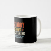 G-daddy knows everything father's day retro コーヒーマグカップ (正面右)