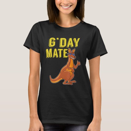 G Day Mate GDay Australian Kangaroo Aussie Tシャツ (正面)