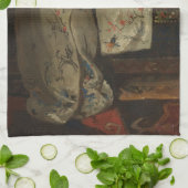 G.H. Breitnerの白い着物の女の子-ファインアート キッチンタオル (折り畳み)