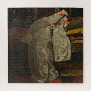 G.H. Breitner，白い着物を着た女の子 – ファインアート ジグソーパズル