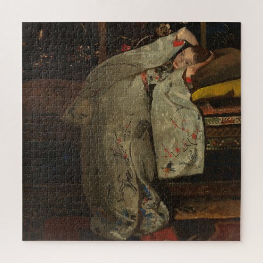 G.H. Breitner，白い着物を着た女の子 – ファインアート ジグソーパズル (縦)