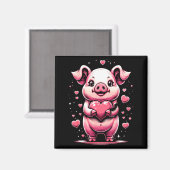 G Holding Heart Valentines Day Cute Valentine 1  マグネット (正面/裏面)