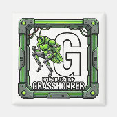 G is for Grasshopper – GTAスタイルのABC学習 マグネット (正面)